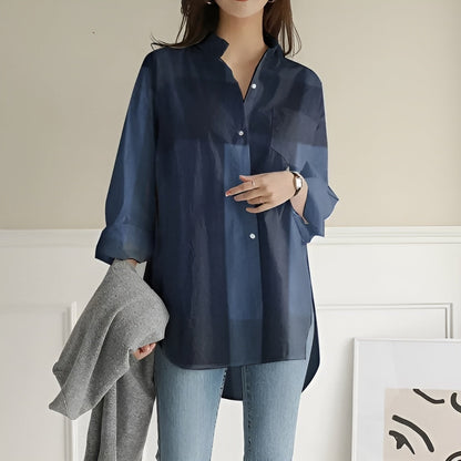 Tess - Casual Losvallende Blouse voor een Ontspannen Look