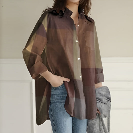 Tess - Casual Losvallende Blouse voor een Ontspannen Look