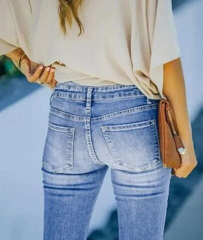 Avie - Vintage jeans met hoge taille