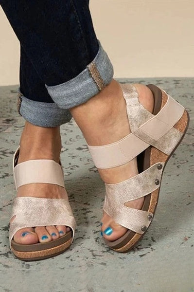 Vitoria - Sandalen met Sleehak en Open Neus