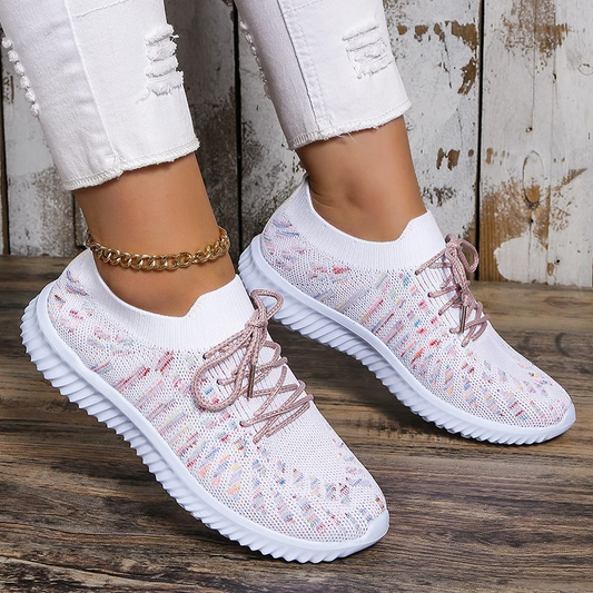 Karina - Mode Kleurrijke Gebreide Sneakers