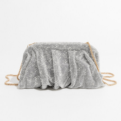 Lila – Avondtas met Strass Steentjes