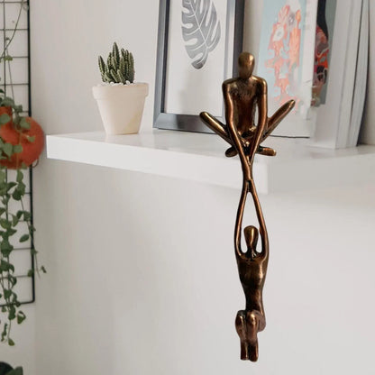 Forever Liefde en Kracht Bronzen Sculptuur Beeldje Luxe Huisdecoratie