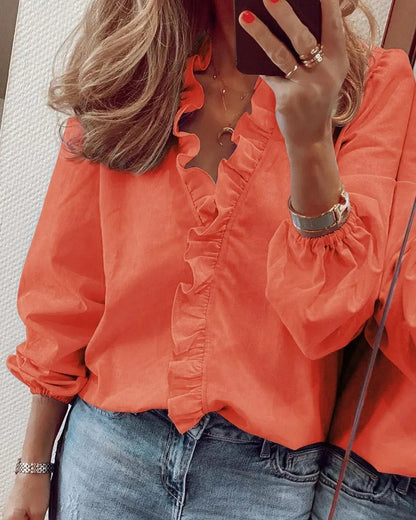 Chloe - Bloemenblouse met Ruches