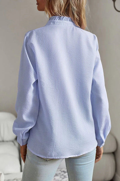 Olivia - Blouse met Ruches en Knopen