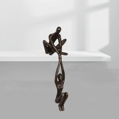 Forever Liefde en Kracht Bronzen Sculptuur Beeldje Luxe Huisdecoratie