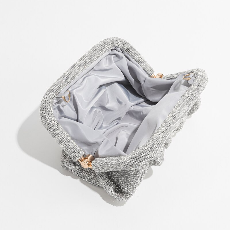 Lila – Avondtas met Strass Steentjes