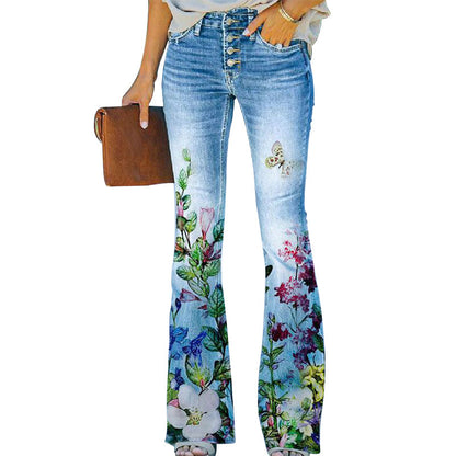 kaye - Flare-jeans met 4 knopen