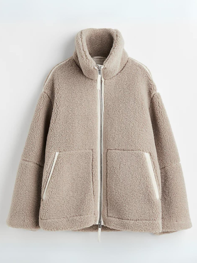 Lea - Chique Textuur Oversized Jas voor Vrouwen