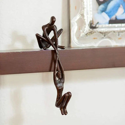 Forever Liefde en Kracht Bronzen Sculptuur Beeldje Luxe Huisdecoratie