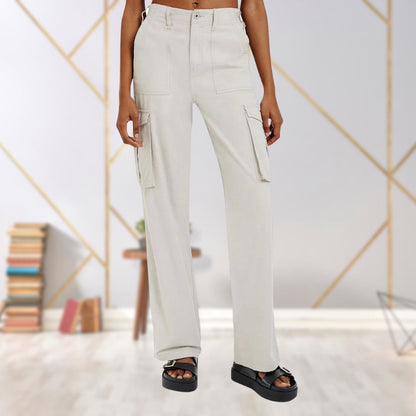 Fay Cargo Pants met Verstelbare Tailleband voor een Slanke Middel en Comfy Fit