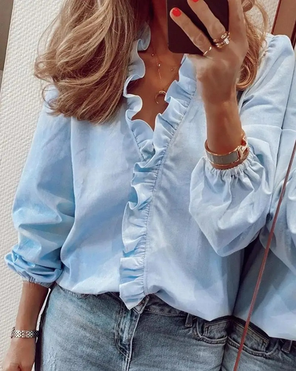 Chloe - Bloemenblouse met Ruches