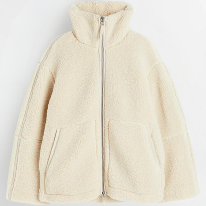 Lea - Chique Textuur Oversized Jas voor Vrouwen