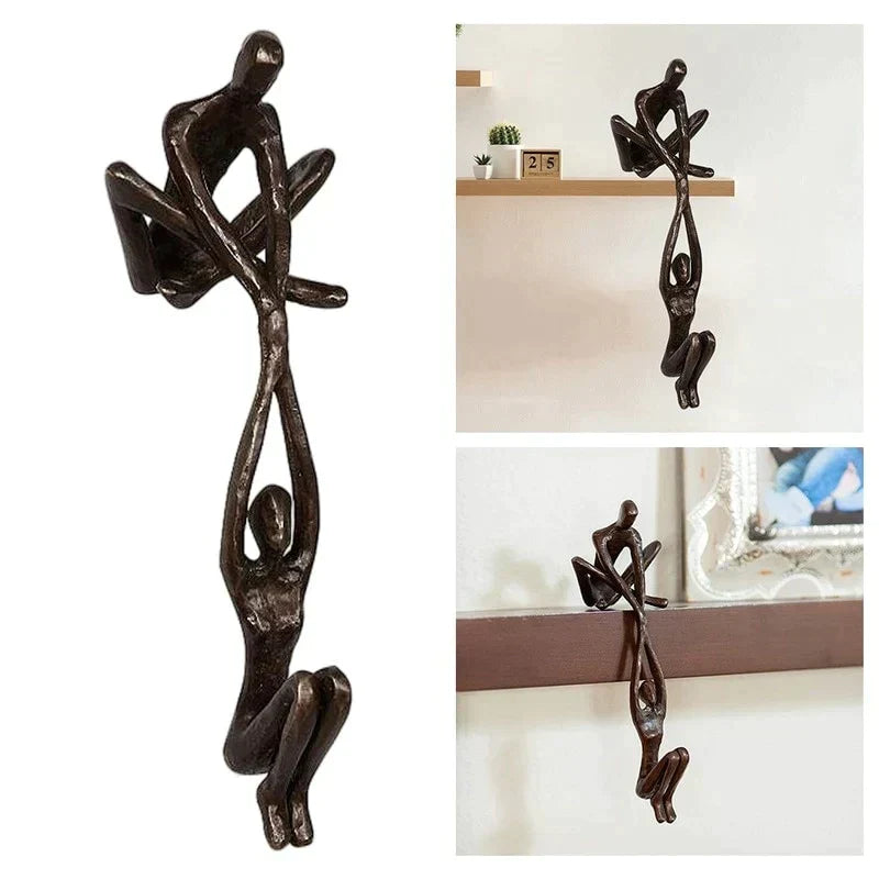 Forever Liefde en Kracht Bronzen Sculptuur Beeldje Luxe Huisdecoratie