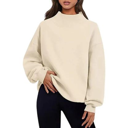 Bronia - Comfortabele Oversized Trui met Hoge Hals voor een Casual en Stijlvolle Look