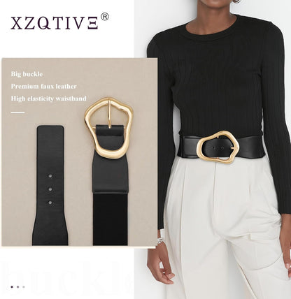 Ella - Brede Elastische Riem met Abstract Ontwerp voor Vrouwen