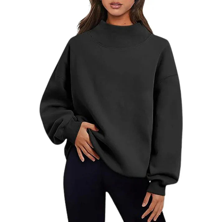 Bronia - Comfortabele Oversized Trui met Hoge Hals voor een Casual en Stijlvolle Look