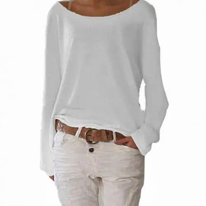 Freya - Los Casual Gebreid dames shirt met lange mouwen