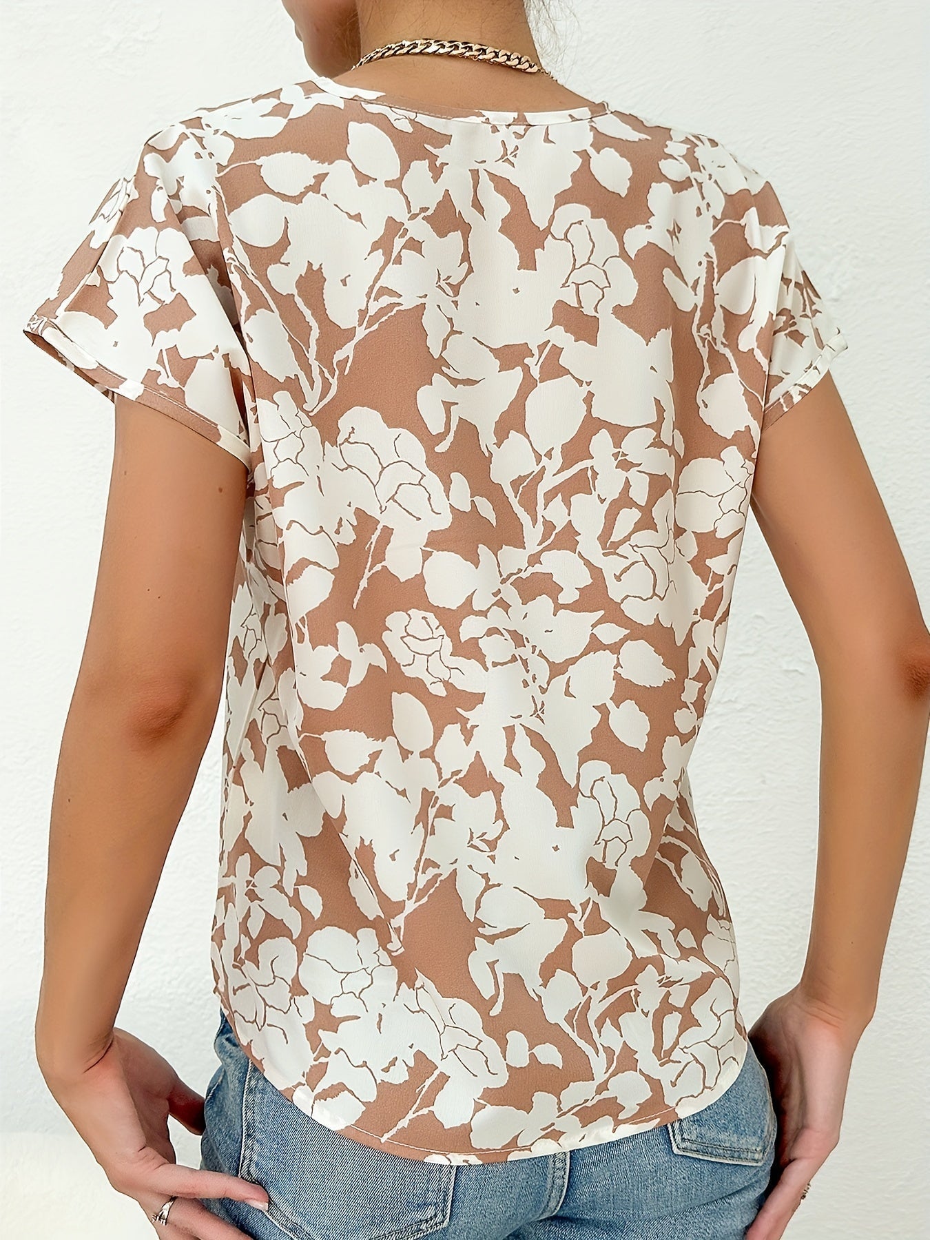 Graysen - Korte Mouwen Blouse met Bloemenprint