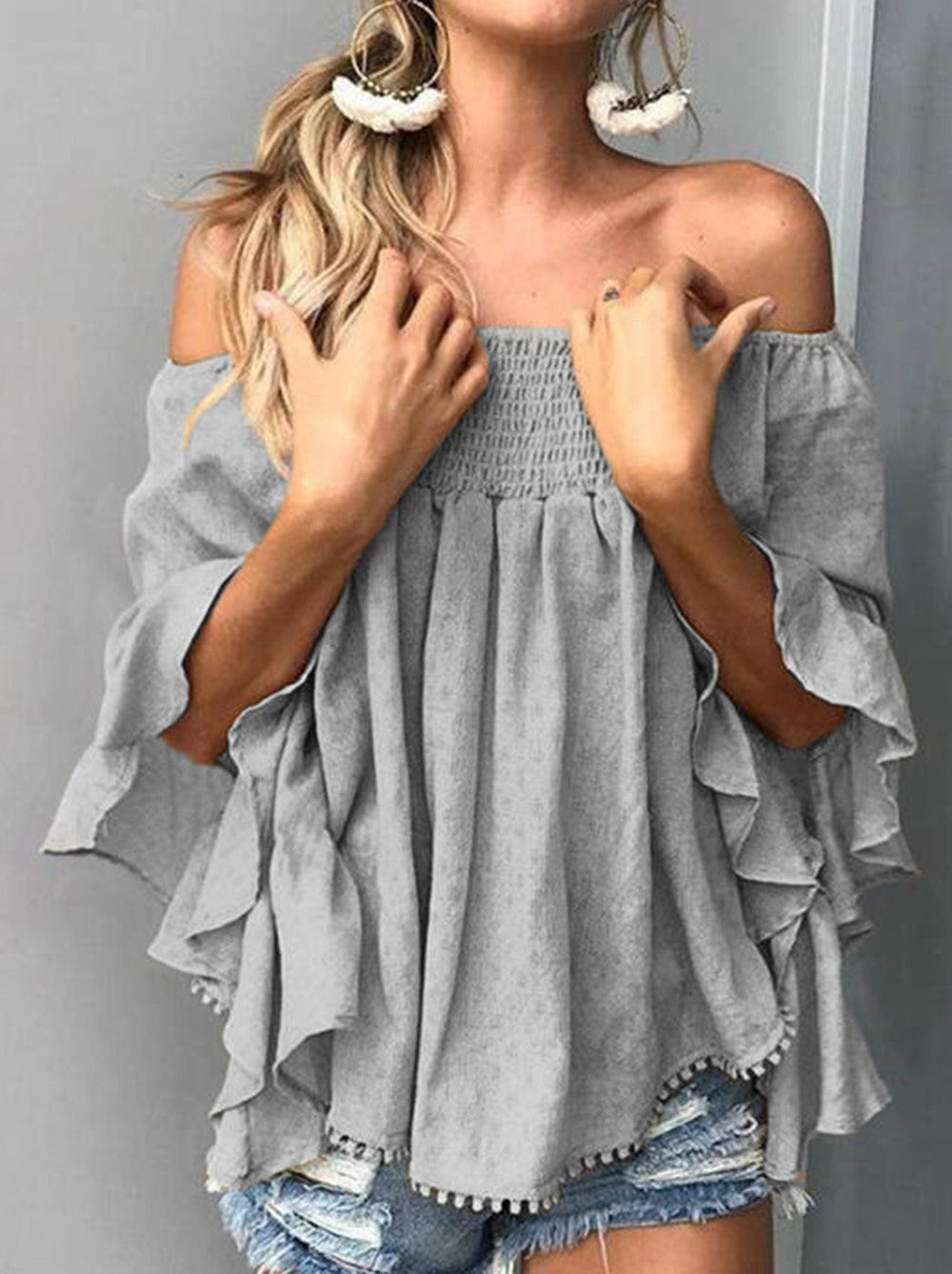 Luna - Elegante Off-Shoulder Top met Splitdetail