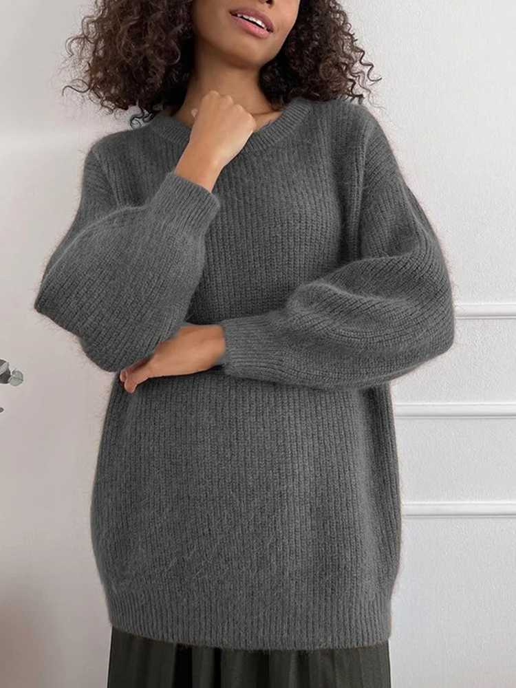 Saskia - Zachte Gebreide Trui voor Dames | Fluffy Sweater voor Vrouwen | Casual Gekleurde Trui