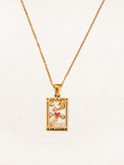 Eryka - Liefhebbers Tarot Kaart Ketting Goud