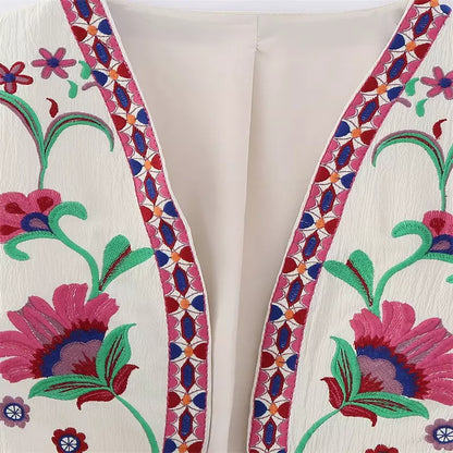 Diya - Geborduurde Bloemen Gilet