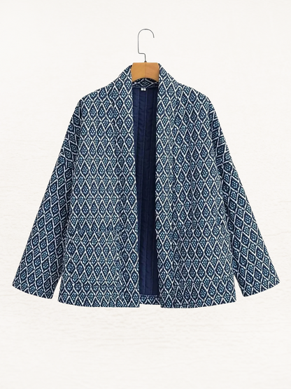 Liva - Gewatteerde Jas Dames | Quilt Jack Met Print | Stijlvol Vrouwen Jasje