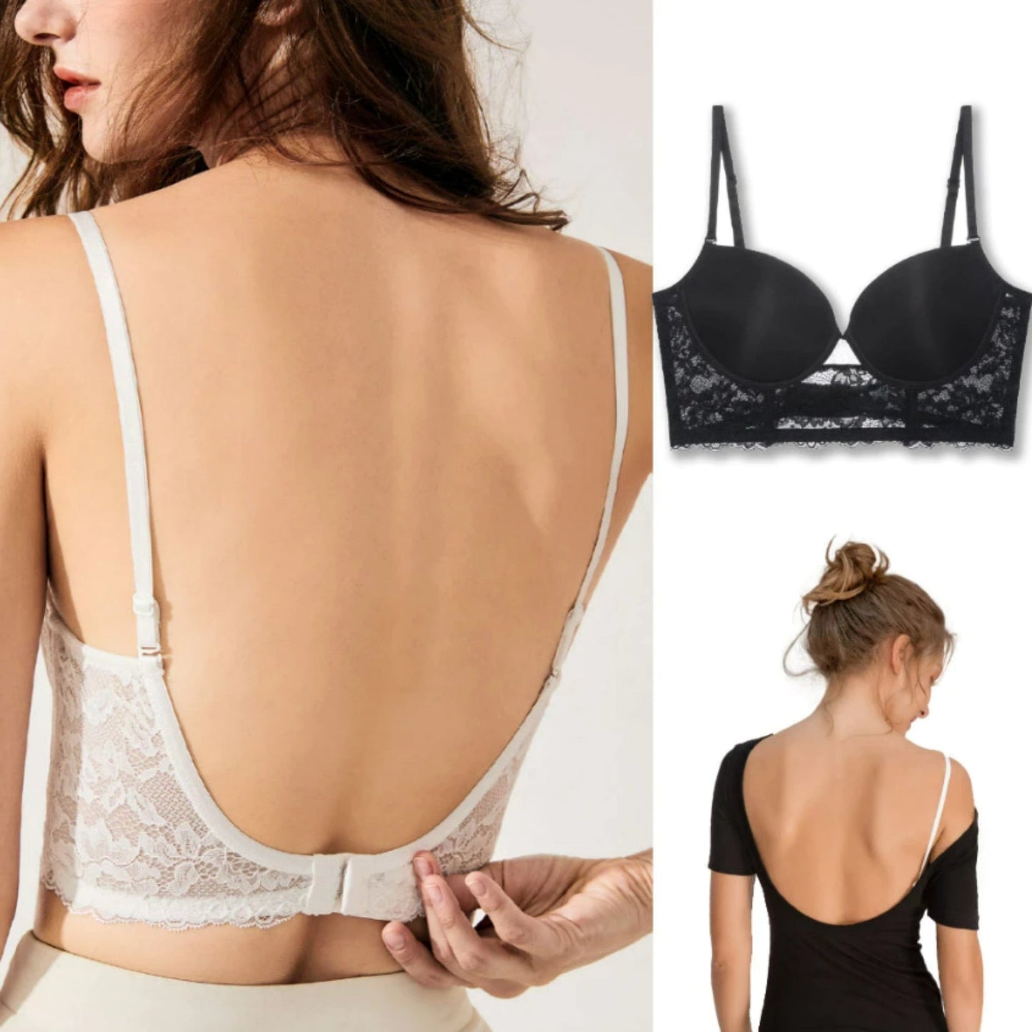 Felicity - Bralette Bh Met Beugel Voor Kleding Met Open Rug