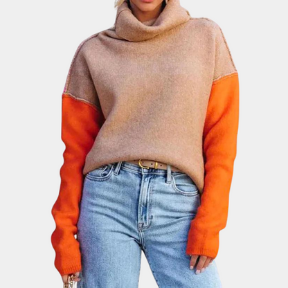 Reem - Colourblock Trui Oversized voor Dames