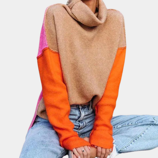 Reem - Colourblock Trui Oversized voor Dames