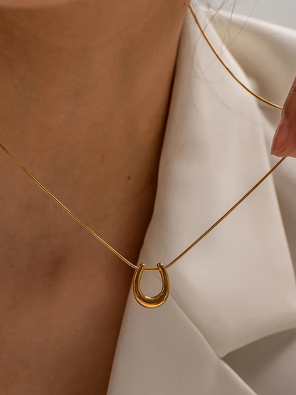 Aaltje - Lucky Hoefijzer Ketting Goud
