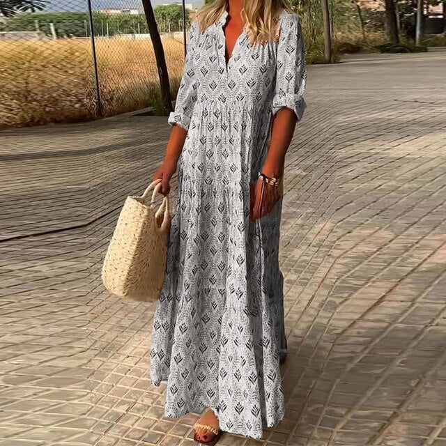 Lauren - Boho Jurk , Lichtgewicht en Chic , Chique Boho Zomer , Strandjurk