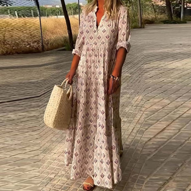Lauren - Boho Jurk , Lichtgewicht en Chic , Chique Boho Zomer , Strandjurk