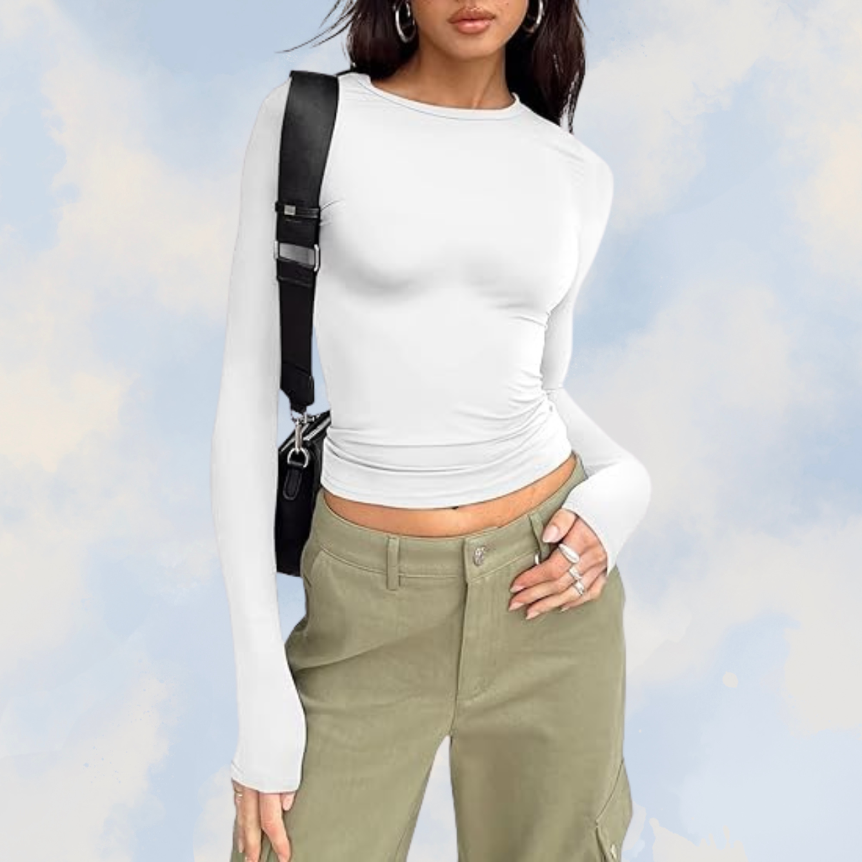 Kylie - Cotton Jersey Longsleeve Top