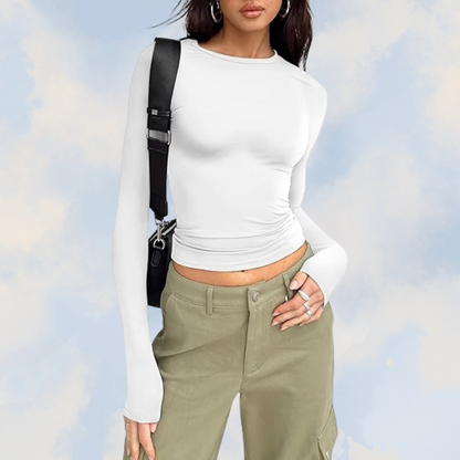 Kylie - Cotton Jersey Longsleeve Top