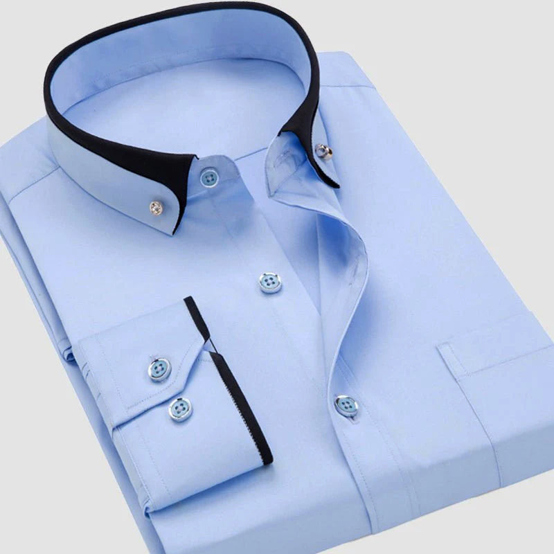 David - Shirt met Kraag en Manchetten