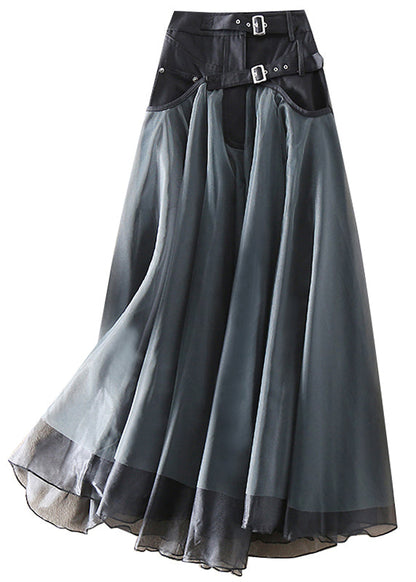 Nola - Statement Maxi Rok met Stoere Details voor Een Modieuze Uitsraling