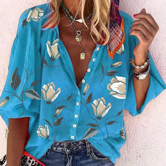 Aislinn - Stijlvolle Damesblouse met Bloemenprint