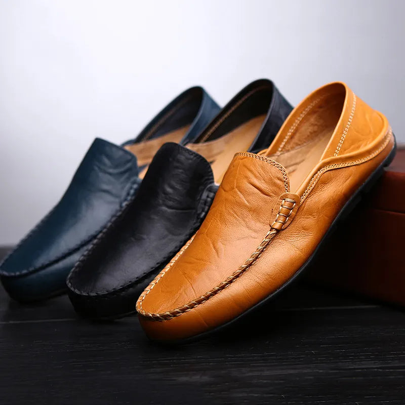 Luca - Luxe Leren Loafers met Comfortabele Pasvorm voor Een Verzorgde