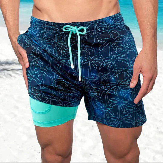 Braxton AquaFlex Zwemshorts voor Mannen met Trekkoord en Verstopte Zak voor Telefoon