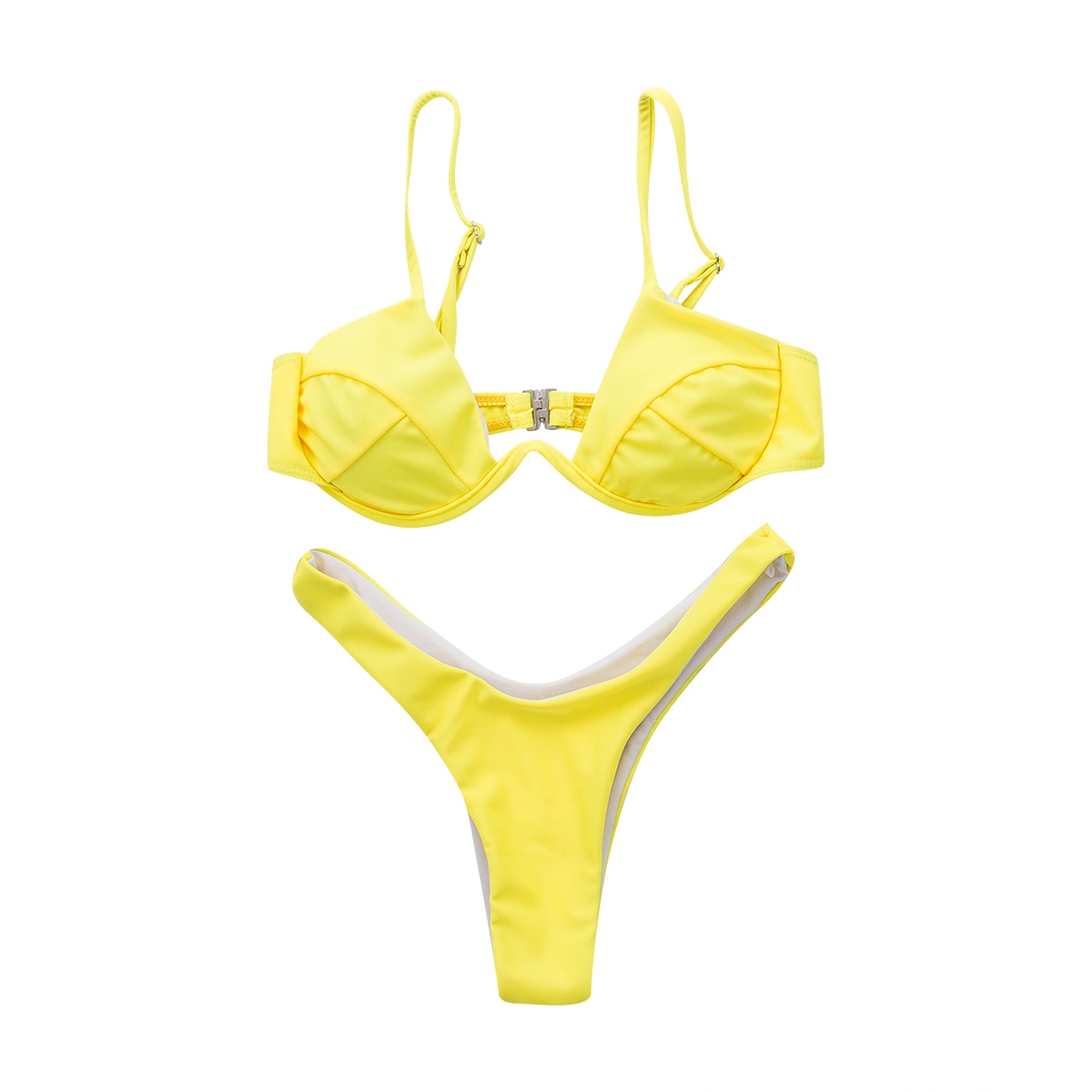 Lillian - Bandage Braziliaanse Bikini in Effen Kleur