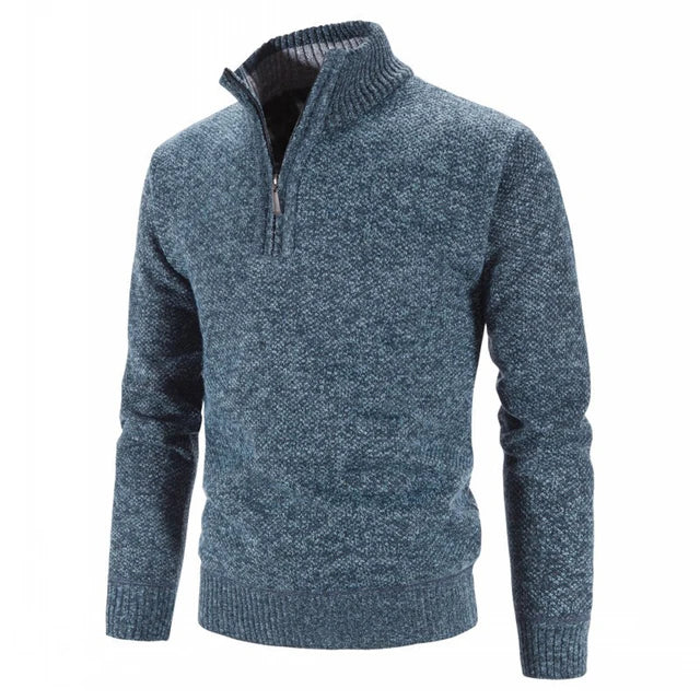 Luca - Veelzijdige Half-Zip Gebreide Trui voor Mannen