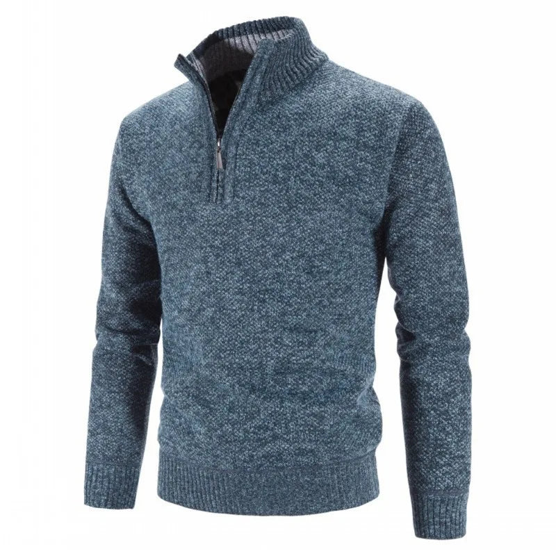 Luca - Veelzijdige Half-Zip Gebreide Trui voor Mannen