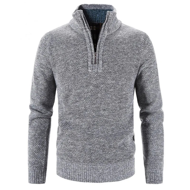 Luca - Veelzijdige Half-Zip Gebreide Trui voor Mannen