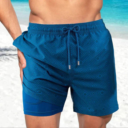 Braxton AquaFlex Zwemshorts voor Mannen met Trekkoord en Verstopte Zak voor Telefoon