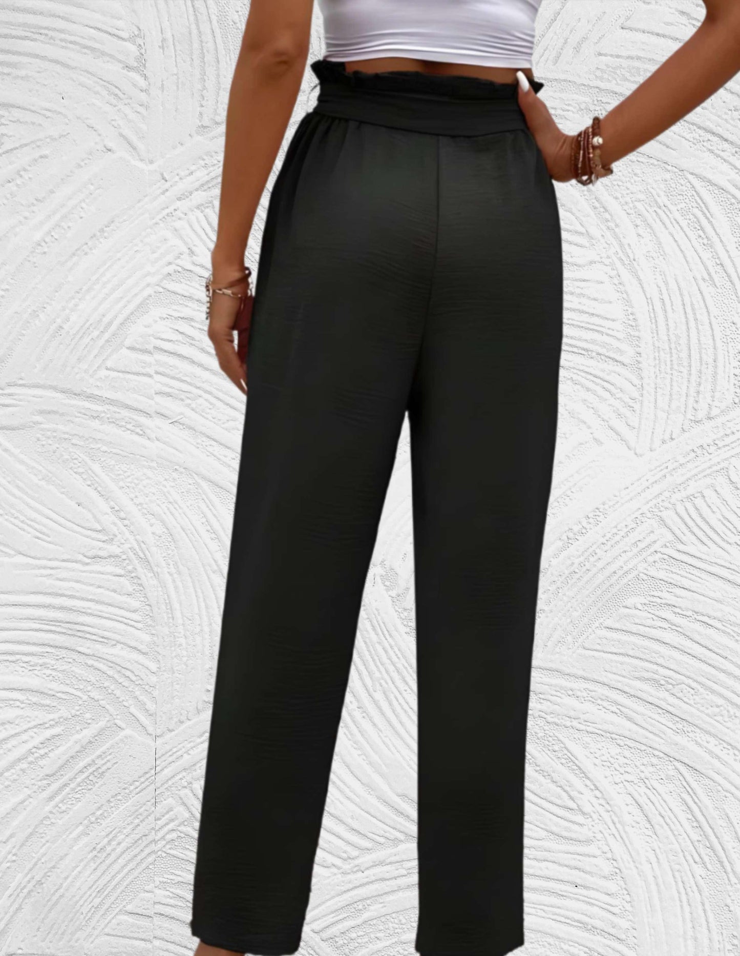 Jana - Hoge Taille Pantalon Broek met Verstelbare Band voor Dames