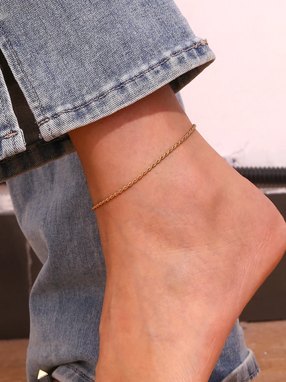 Yara - Twist Chain Enkelbandje Goud