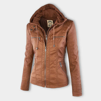 Anna - Leren zomerjas voor dames