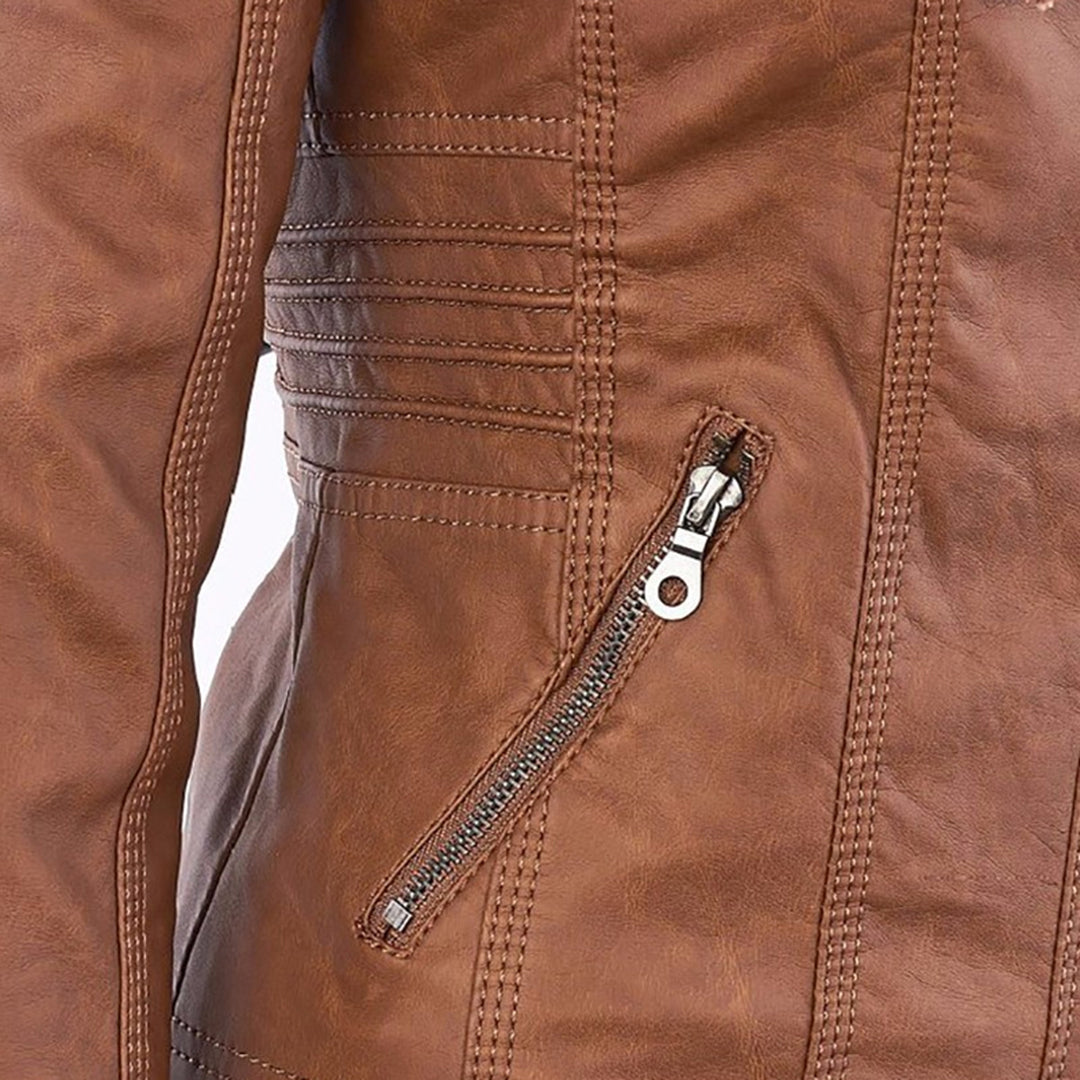 Anna - Leren zomerjas voor dames